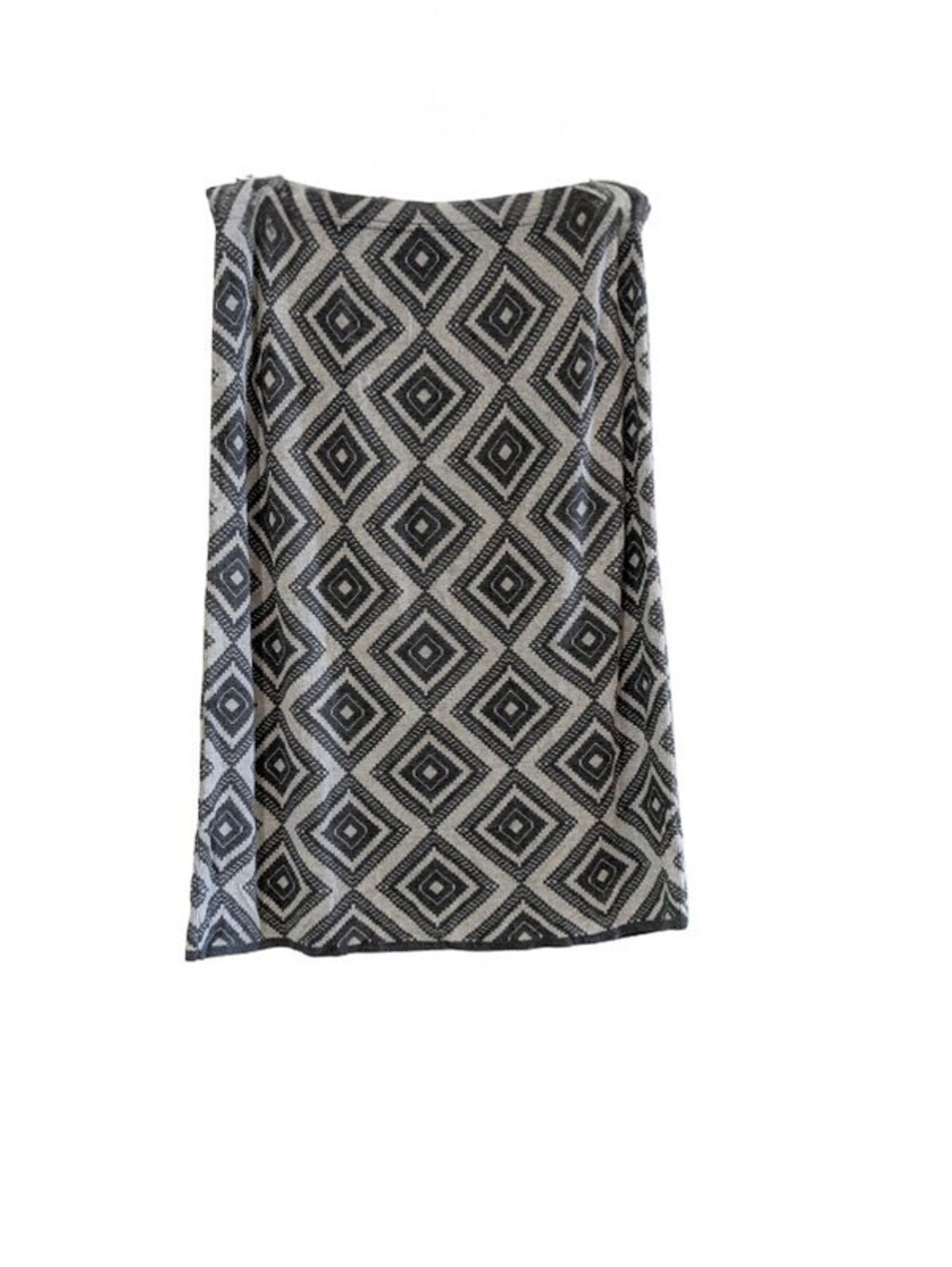 Elementz Women's Diamond Knit Skirt, Gray, Size Large, Pull On, Acrylic, Stretch